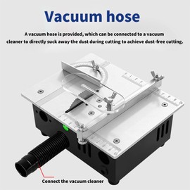 DEWIN Mini Table Saw for Crafts S3 Portable Precision Table Saw,96W mini Desktop Electric Saw 7 Speed Adjustable,DIY Model Crafts Cutting Tool for Wood Plastic Acrylic Cutting