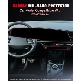For 2023~2025 Kia Niro Nano Glossy Screen Protector - [More Clear& Smooth] - Full-Coverage One-Piece Touchscreen *2 + AC *2