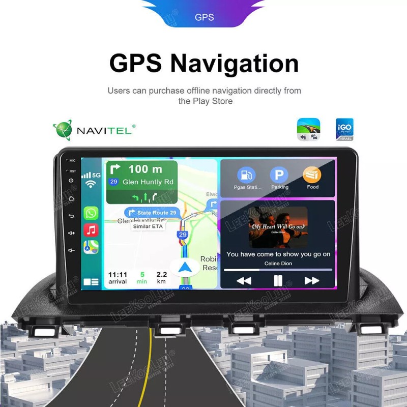 t-carplay W/ Camera Apple Carplay Android Auto Radio Stereo GPS