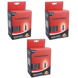 3 PACK Vandorm 27.5" x 1.50" - 2.30" MTB Mountain Bike Butyl Schrader Valve Inner tube Pack