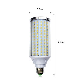 500W Equivalent LED Corn Light Bulbs 50W Warm White 3000K 5000 Lumen 210 LEDs 5730 SMD Large Area Ultra Bright Light Lamp for Outdoor Indoor Garage Warehouse Barn Factory, 85V-265V, 2 Pack