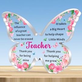 JMIMO Thank You Teacher Gifts for Women Beautiful Butterfly Shape Appreciation Teacher Keepsake