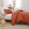 ROSGONIA Oversized King Comforter Burnt Orange, 3pcs (1 Terracotta Comforter