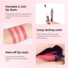 3 unidades de tinte de labios despegable, tinte de labios