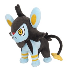 Sanei Boeki PP227 Pokémon All Star Collection Plush Toy, Luxio, Size S, W 6.7 x D 6.3 x H 7.5 in (17 × 16 × 19 cm)