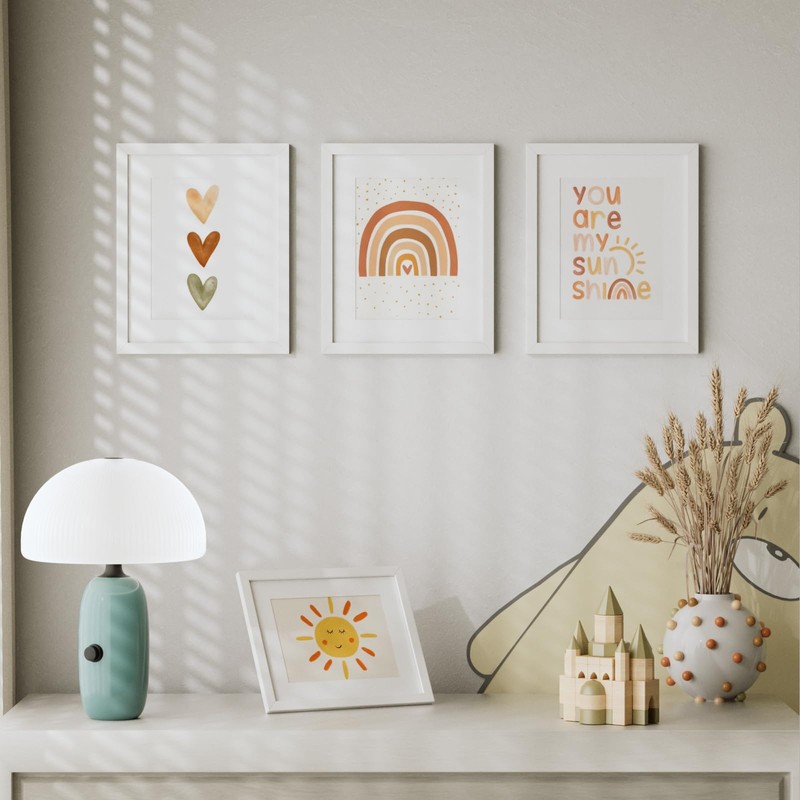 HappyHapi 8x10 Picture Frame Set of 6, 8x10 White Picture