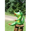 Salty Pelican Funny Gator Windchime, Handpainted Bamboo, Gator George -
