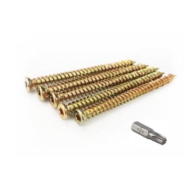 7.5 x 50mm (Box of 100) Easy Drive Countersunk Direct Concrete Screws. Free Torx bit included.