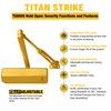 TITAN STRIKE Heavy Duty Automatic Door Closer with Hold Open,