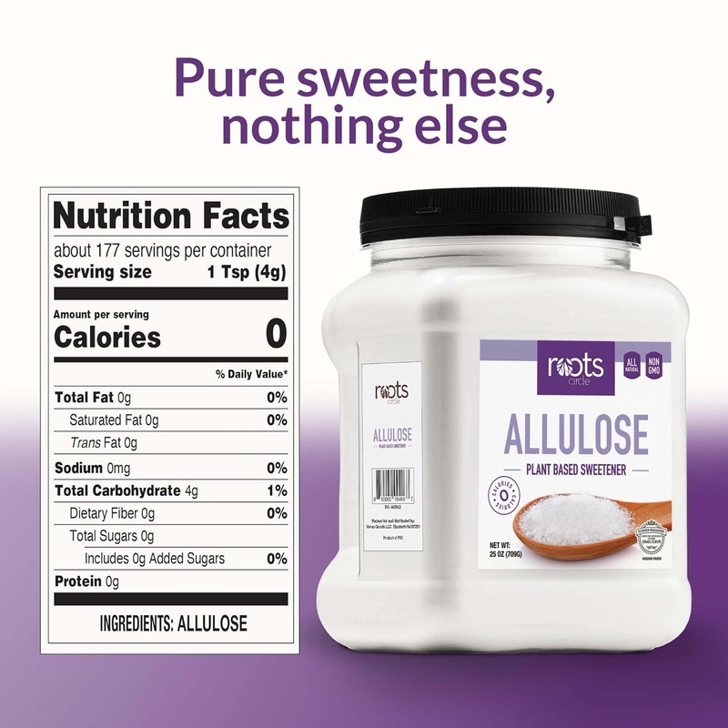 Roots Circle Allulose Plant Based Sweetener - Zero Calorie Sugar