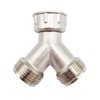 Brass Metal Washing Machine Y Piece 3/4 Splitter 2 Way