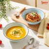18 oz Ceramic Soup Bowls Set of 6, Blue Pasta