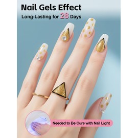 EBANKU 8g/0.28oz*2 Nail Painting Gel No Wipe Gel Paint for Nails Art, Gold&Silver Nail Polish for French Tip Drawing Striper Floral Salon Home DIY Manicure, UV Light Required (Square Jar)