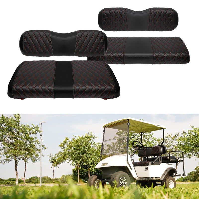 SHUNCHENXIANG 4PCS Golf Cart Diamond Seat Covers for EZGO TXT