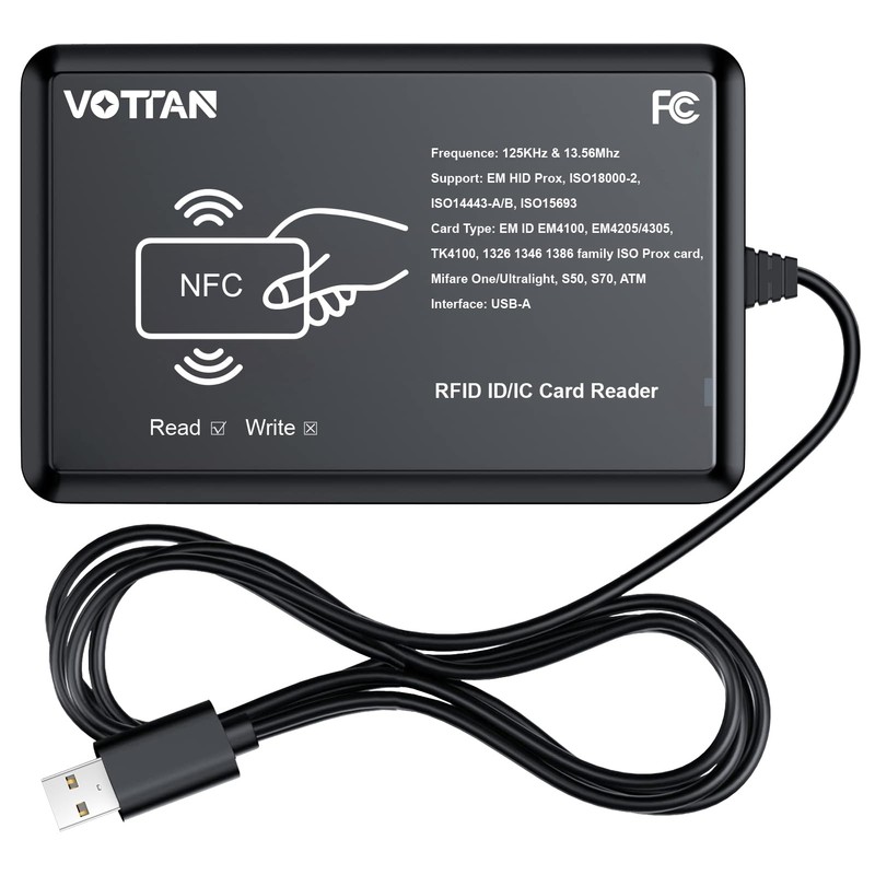 Lector de tarjetas RFID de 125 KHz y 13,56 MHz