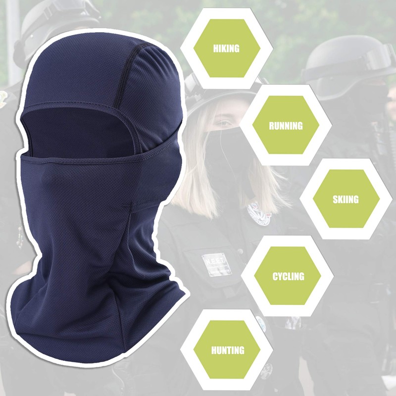 Balaclava Face Mask Adjustable Windproof UV Protection Hood (US, Alpha,