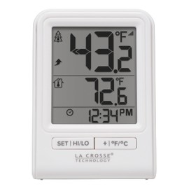La Crosse Technology 308-1409WNH-CBP Battery Operated Wireless Digital Thermometer - White