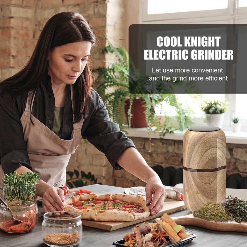 COOL KNIGHT Herb Grinder [large capacity/fast/Electric ]-Spice Herb Coffee Grinder