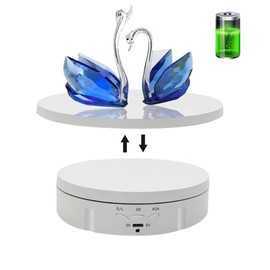 JAYEGT 2 in 1 Motorized Rotating Display Stand with Mirror Replacement Cover，Max 22lbs Load , 360 Degree Electronic Turntable Display Stand for Photography Products Shows, Jewelry, Watch, 3D Models,