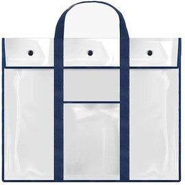 Oaygat Art A2/A3/A4 Art Portfolio Case PVC Storage Pocket Bag 25.5x31.5 Inch Large Waterproof Portfolios Artist Bag Bulletin Board Poster Artist Portfolios Carry Bag Clear Files Tote Bag with Handle