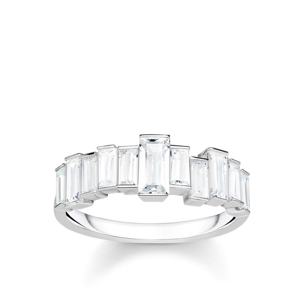 Thomas Sabo White Stone Baguette Cut 925 Sterling Silver Ladies