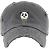 KBSV-056 DGY Panda Dad Hat Baseball Cap Polo Style Unconstructed