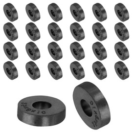 uxcell 48 Pcs Rubber Spacers 25mm OD x 10mm ID x 6mm Height Round Anti Vibration Spacer Rubber Bushing