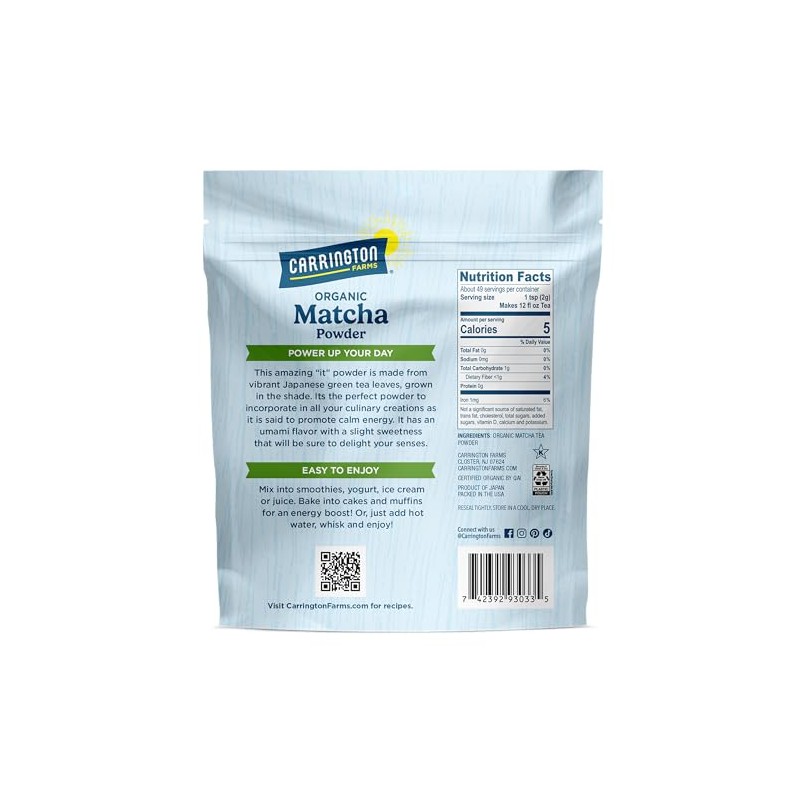 Organic Matcha Powder - Premium Japanese Green Tea Leaves
