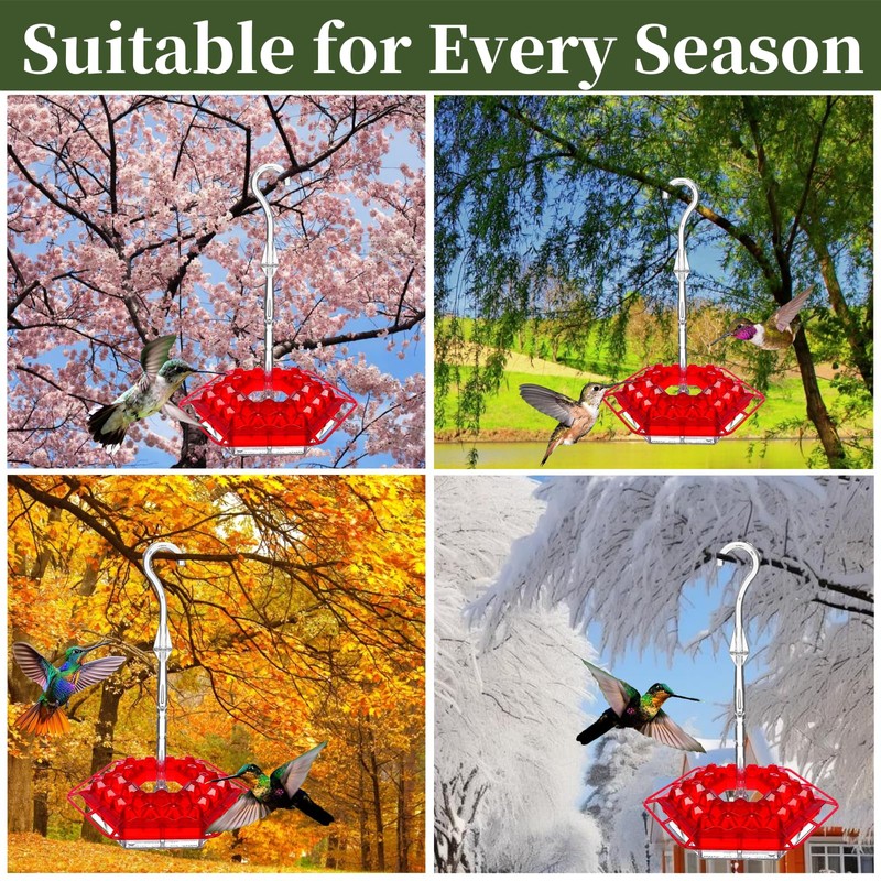 Shirem Hummingbird Feeder, Hummingbird Feeder for Outdoors, Hanging Ant and