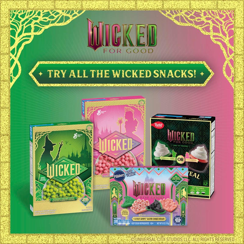 General Mills Wicked Glinda Good Berry Breakfast Cereal Family Size,
