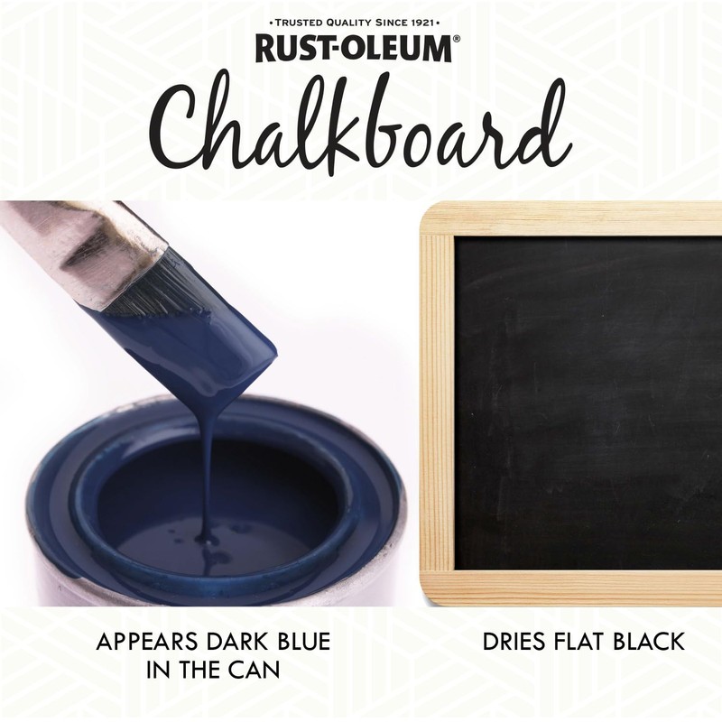 Rust-Oleum 301450 Specialty Chalkboard Brush-On Paint, 30 fl oz, Flat