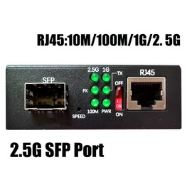 iszo 2.5G SFP Port Transceiver Media Converter,20km SM,RJ45 100M/1000M/2.5G Adaptive,Full/Half Duplex,Inside TTL Port,Also Work 2.5G/1G GPON SFP ONU Stick Such as The 5671A and G-010S-P and More