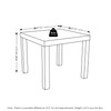 Furinno Furinno Classic Homey Square Parsons Side End Table, 1-Pack,