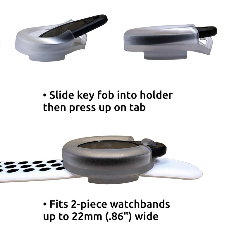 Keysy Key Fob Holder for Watch Band RFID (Black)