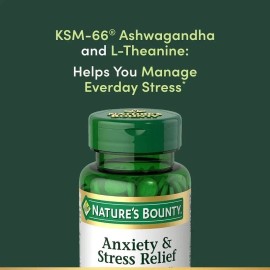 Nature’s Bounty Nature's Bounty Stress Relief Ashwagandha KSM 66 Tablets, Mood Support, 50 Count