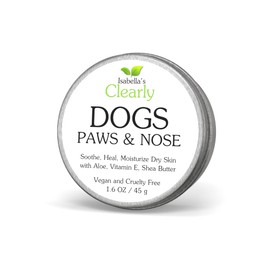 Isabella's Clearly Paws for Dogs, Soothing Balm for Dry and Irritated Paws and Noses | Hydrates, Moisturizes, Protects with Aloe, Vitamin E, Shea Butter | Natural Pet Products Made in The USA