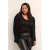 KAFFE CURVE Women's Plus Size Open Front Long Sleeves Sweater