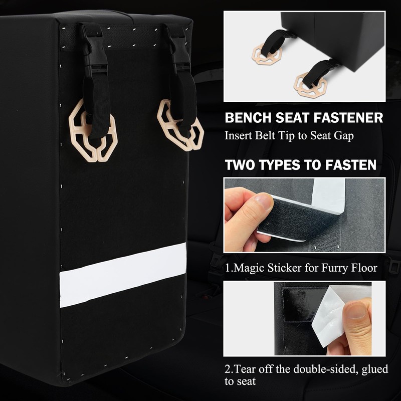 Upgrade Center Console Organizer with Cup Holder& Phone Holder for