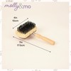 Double-Sided Dog 7 Inch Grooming Brush with Wood Handle, 2-In-1