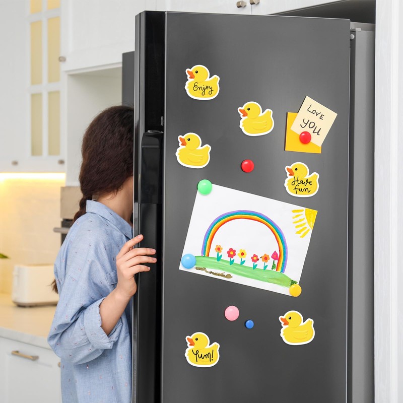 FYSUIMU 16Pcs Rubber Duck Sticky Notes Cute Yellow Duck Shape