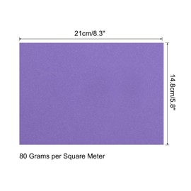 MECCANIXITY 100 Sheets Colored Copy Paper 8.3 Inch Printer Paper 80gsm Dark Purple for Office Printing, Document Copying, Invitations, Forms, Art Projects