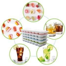 Ice Cube Tray 6 Packs, Silicone ice Cube Tray With Lid, Ice Cube Trays For Freezer, Easy-Release Food-Grade PP & Organic Silicone, Portable & Separable, Dishwasher Safe, Effortless Cleaning & Usage