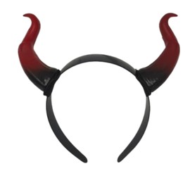 WATANABEdo Devil Horn Headband, Unisex, Lightweight, Decorative, Costume, Halloween, Cosplay, Events, Photography Props (1, Red, F)
