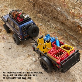 FMS FCX18 RC Cars Accessory for 1:18/1:12 RC Crawler RC Trucks Parts for FCX18 Land Cruiser 80 &1:12 Rc Cars :Utility Trailer Type C Black