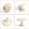 Ainiv Pack of 10 Drawer Handles, Cupboard Knobs, Flower Pattern,