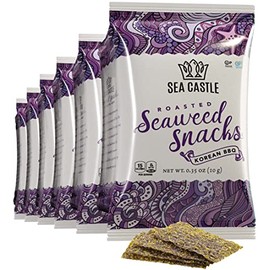 Sea Castle Korean BBQ Seaweed Snacks, 10gr (6 Pack) | Awesome Flavor, Certified Gluten Free, Kosher