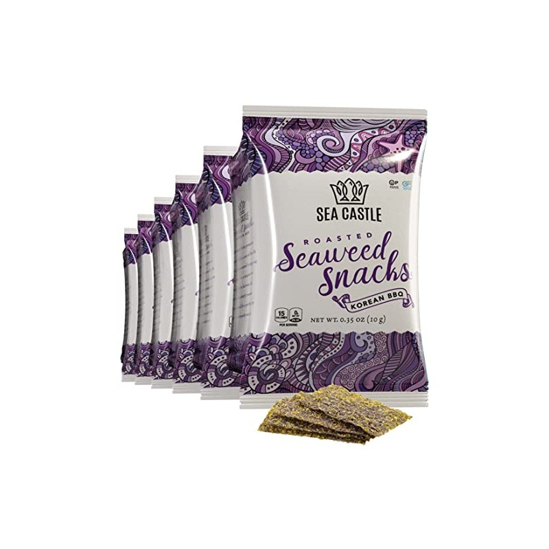 Sea Castle Korean BBQ Seaweed Snacks, 10gr (6 Pack) |