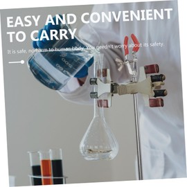 STOBAZA 1 Set Finger Labs Clamp with Laboratory Stand Clip Beaker Holder for Scientific Research Experiment Equipment High Corrosion Resistance for Teaching and Industrial Use