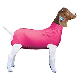 Show Pro Pink Spandex Goat Tube for Show Goats - Show Livestock Supplies: Goat Covers & Blankets (Medium)