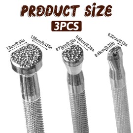 3 Pack Leather Stamps Leather Stamping Tool Leather Stamps for Leather Working Leather Crafting Tools Leather Embossing Kit Professional Leather Background Stamping Tools for Leather Craft Working